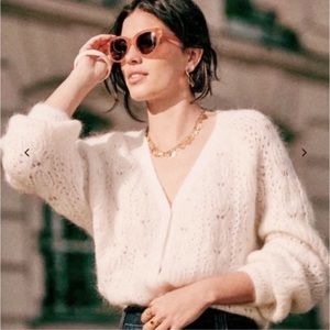 NWT Sézane Joia Cardigan in Ecru - Size Medium